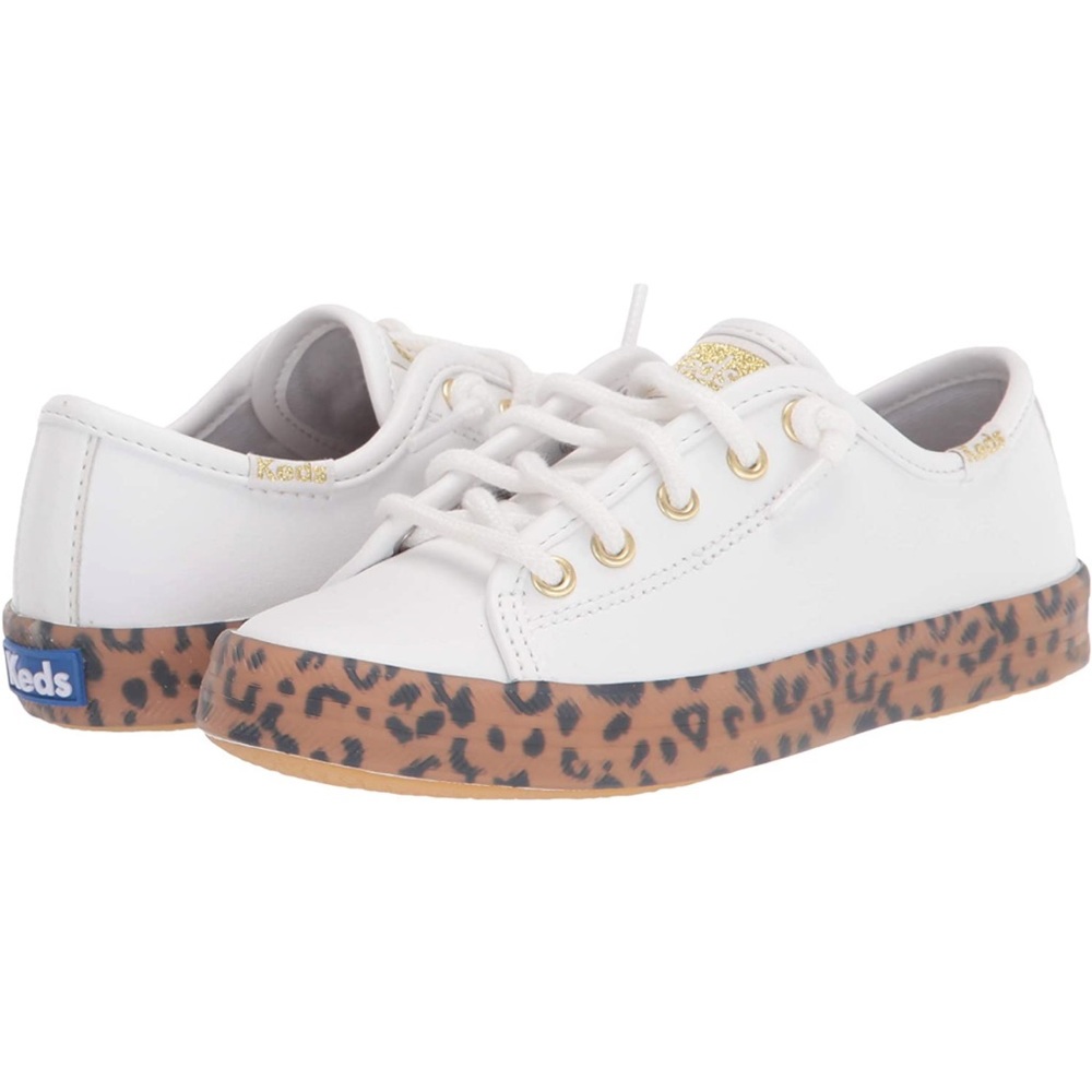 Kids leather Keds Sneakers White Leopard BNWB
